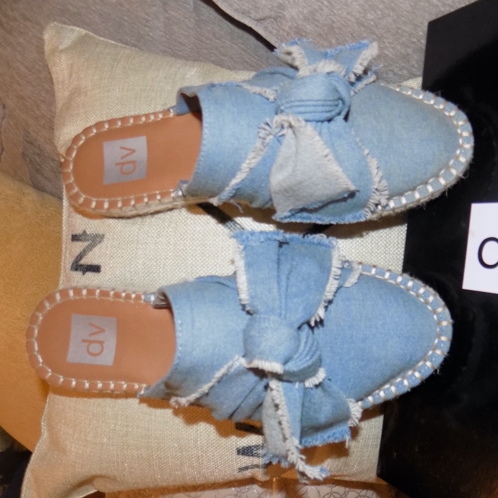Dolce Vita Denim Full Toe Slide Sz 8